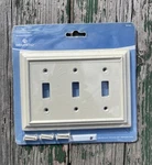 Brainerd Wood Architectural Triple Toggle 3-GANG Standard Wall Plate # 787405. Fixed Price $11.95.