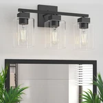 Espird Matte Black Bathroom Vanity Light, 3-LIGHT. Fixed Price $97.14.