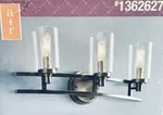 Allen & Roth Charlotte Light 22" Vanity Bar #1362627 Raw Iron Clear Shades New. Fixed Price $35.99.