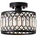 Crystal Black Ceiling Light, Modern Semi Flush Mount Lighting Fixture.... Fixed Price $43.20.