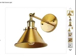 Brand New Parrot Uncle Modern Wall Sconce Light Brass In Box BH11809-PU. Fixed Price $35.00.