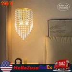 Crystal Wall Sconces Lighting Fixture Modern Semicircle Mount Lamp. Fixed Price $22.05.