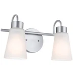 Kichler Erma Bath Light, Brushed Nickel - 55125NI. Fixed Price $70.97.