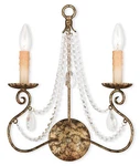 Livex Isabella 2 Light Hand Applied European Bronze Wall Sconce. Fixed Price $290.70.