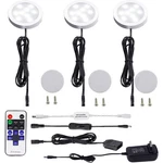 Aiboo Dimmable Led Under Cabinet Puck Lights 3 Lamps Kit With Daylight White. Fixed Price $30.09.