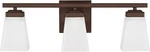 Homeplace Lighting 114431BN-334 Baxley Modern Soft White Glass Bathroom Vanity. Fixed Price $136.80.
