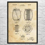 Whiskey Barrel Patent Wall Art: Restaurant Decor, Blueprint, Boss Gift. Fixed Price $84.95.