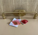 Durent Gold 3-LIGHT Bathroom Vanity Fixture 22.5 No Shades Open Bo. Fixed Price $29.99.