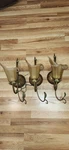Set Of 3 Vintage Quorum International 2006 Italian Wall Sconces Amber Glass. Fixed Price $75.00.