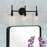 Classy Leaves 3 Light Bathroom Fixtures, Matte Black Vanity Li.... Fixed Price $90.18.