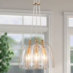 Optimant Lighting Modern Gold 3-LIGHT Pendant Fixture H13A03827. Fixed Price $61.40.