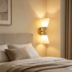 Modern Alabaster Wall Sconce 2 Pack Easy Install Warm Light Living Room Lamp. Fixed Price $78.66.