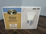 Hampton Bay Wall Sconce With Switch Satin Nickel Frosted White Glass Shade. Fixed Price $10.00.