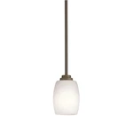 Kichler 3497OZS Eileen Pendant, Light Incandescent 100 Watts, Olde Bronze. Fixed Price $37.68.
