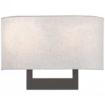Livex Lighting 2-LIGHT Contemporary Metal & Fabric Wall Sconce Bronze. Fixed Price $139.96.