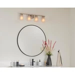 Kichler Stamos 31 In 4-LIGHT Bathroom Vanity Brushed Nickel Glass. Fixed Price $44.09.