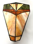 Tiffany Style Leaded Mission Stained Indoor Wall Sconce Light. 11"X8". Fixed Price $33.00.