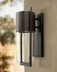 Hinkley Shelter 15 1/2" High Modern Black Led Outdoor Wall Light. Fixed Price $299.00.