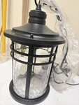 Exterior Black Pendant Lantern Porch Light Fixture. Fixed Price $38.00.