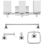 Globe Electric Finn 5-PIECE Bathroom Set Chrome Finish 59221. Fixed Price $39.89.