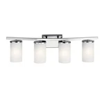 Kichler Crosby 45498CH 4-LIGHT Polished Chrome Vanity Opal Glass. Fixed Price $30.99.