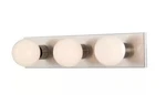 Volume Lighting 3-LIGHT Brushed Nickel Hollywood Vanity Bar Wall Sconce. Fixed Price $17.99.