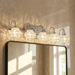 29'' Vanity 5 Lights Led Chrome Bathroom Mirror Crystal Shade Wall Fixture. Fixed Price $127.99.