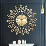 Jtwalclock Large Modern Wall For Living Room Decor, 24 Inch, Gold. Fixed Price $84.93.