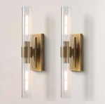 Yuyi 24.8 In. 2-LIGHT Antique Gold Wall Sconce, Vanity Set Of. Fixed Price $200.00.