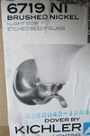 Nib Kichler Lighting 6719NI Dover - Wall Sconce Brushed Nickel Finish. Fixed Price $24.95.