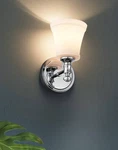 Hampton Bay Cameron Chrome Wall Sconce On/off Switch Frosted Glass Shade 8. Fixed Price $27.76.