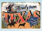 Howdy From Texas Lone Star State Metal Tin Sign Accent Wall Decor. Fixed Price $19.52.