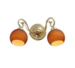 New 2-LIGHTS Premium Luxury Gold Wall Sconce With Elegant Swirl Glass Shade. Fixed Price $42.50.