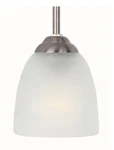 Maxim 92061FTSN Stefan 5" Mini Pendant, Mount Kit, Satin Nickel, Frosted Glass. Fixed Price $18.32.