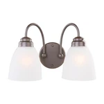 Hampton Bay Hamilton 2-LIGHT Vanity Brushed Nickel Frosted Glass. Fixed Price $26.03.