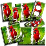 Red Cardinal Bird On Pine Tree Light Switch Outlet Wall Plate Hd Room Home Decor. Fixed Price $19.79.
