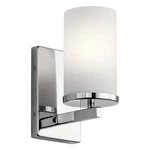 Kichler 45495 Chrome Crosby 1-LIGHT Bathroom Sconce. Fixed Price $68.97.