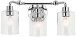 Kichler Gunnison 24" Wide Chrome 3-LIGHT Bath. Fixed Price $191.99.
