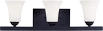 Ridgedale Black Transitional Three-light Bath Vanity Fixture 6493-04. Fixed Price $262.99.