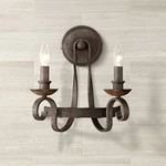 Quoizel Noble 14" High Rustic Black Wall Sconce. Fixed Price $207.99.