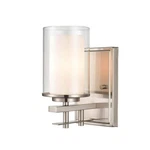 Millennium Lighting 4.75 In. 1-LIGHT Brushed Nickel Sconce. Fixed Price $39.95.