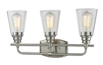 Annora 3-LIGHT Bathroom Vanity In Brushed Nickel. Fixed Price $208.00.