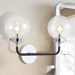 Jonathan Lighting JYL9057 Chrome/black Caleb 2-LIGHT 12"H Led Wall Sconce. Fixed Price $49.95.