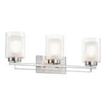 Vintage Bathroom Vanity Light Fixture Brushed Nickel Sconce Glass Over Mirror. Fixed Price $120.99.