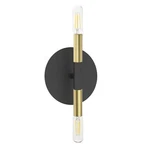 Dainolite Wand Light Wall Sconce, Black Brass WAN-132W-MB-AGB. Fixed Price $84.00.