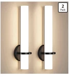 Kaisite Led Black Wall Sconce W/ Frosted Acrylic Shade Dimmable (set Of 2). Fixed Price $74.99.