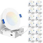 12 Pack Recessed Lighting 4 Inch With Junction Box, 5CCT. Fixed Price $59.99.