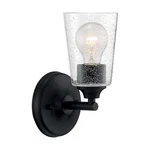 Nuvo Lighting Bransel Wall Sconce, Seeded Glass, Matte Black 60-7281. Fixed Price $63.99.