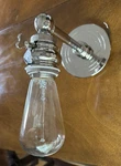 Polished Nickel Wall Sconce - Lighting 1 Fixture. Fixed Price $100.00.