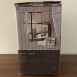 New Allen + Roth, "kenross" Brushed Nickel Vanity Light Ribbed Shade. Fixed Price $24.99.